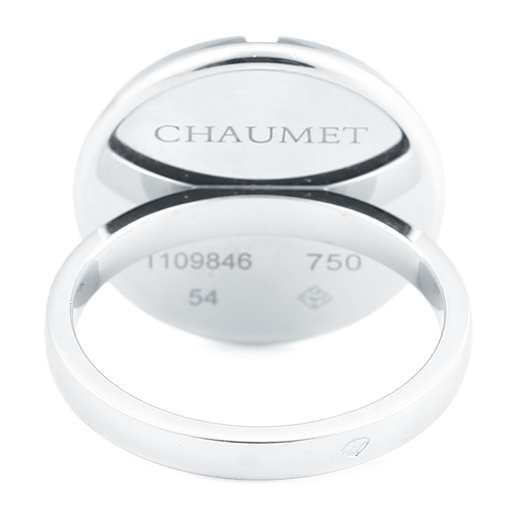 chaumet/尚美 戒指/指环18k白金外圈带钻 月亮石