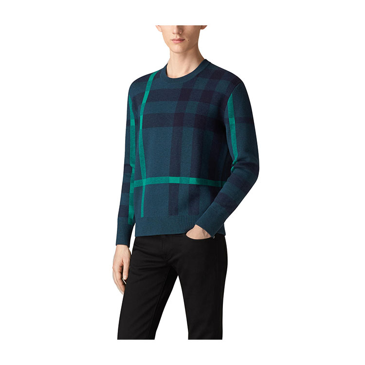 【burberry博柏利 男士针织衫/毛衣】burberry/博柏利格纹棉质混纺男