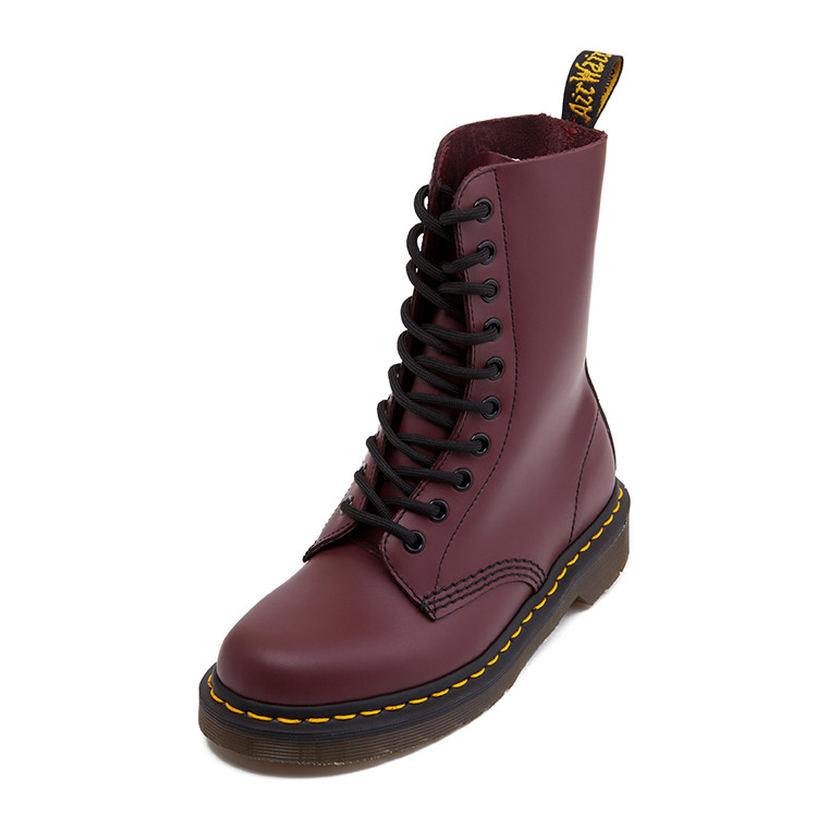 dr.martens/dr.martens【中性款】皮革深红色马丁靴dm10092600