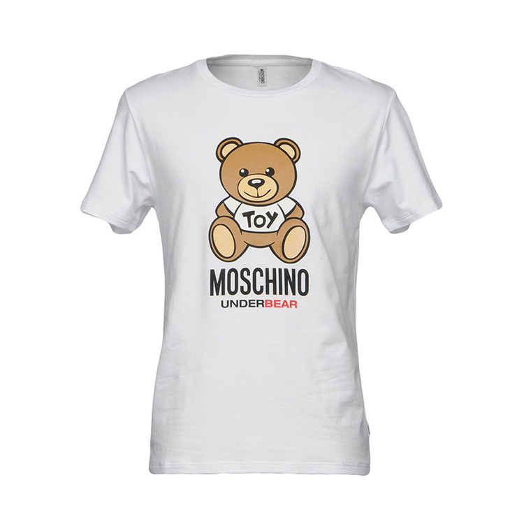 MOSCHINO\/莫斯奇诺 男士棉质泰迪熊印花短袖