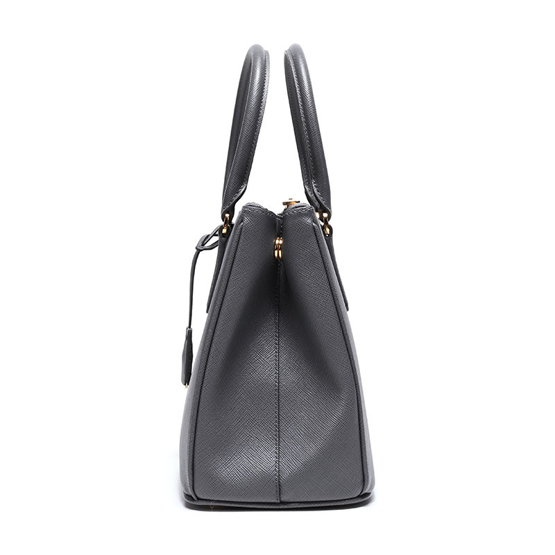 prada/普拉达女士galleria系列通勤灰色牛皮杀手包手提单肩斜挎包专柜