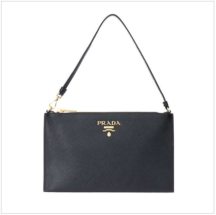 prada /普拉达 女士黑色牛皮手提包单肩包