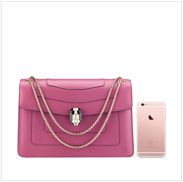 bvlgari 宝格丽 19春夏 sepenti forever系列 女士牛皮蛇头扣链条包单