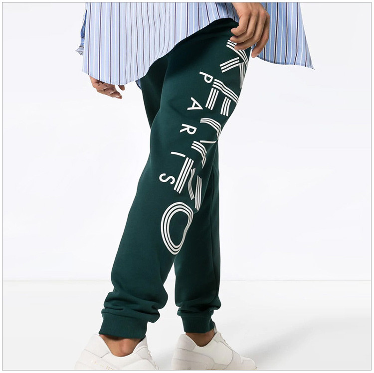 kenzo 高田贤三 18秋冬服装 男士纯棉徽标印花抽绳系带时尚休闲运动裤