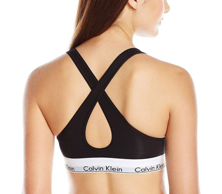 【包税】Calvin Klein/卡尔文·克莱因  春夏款 女款 明星同款 纯色 CK英文logo 无钢圈 薄杯 运动 文胸 QF1654