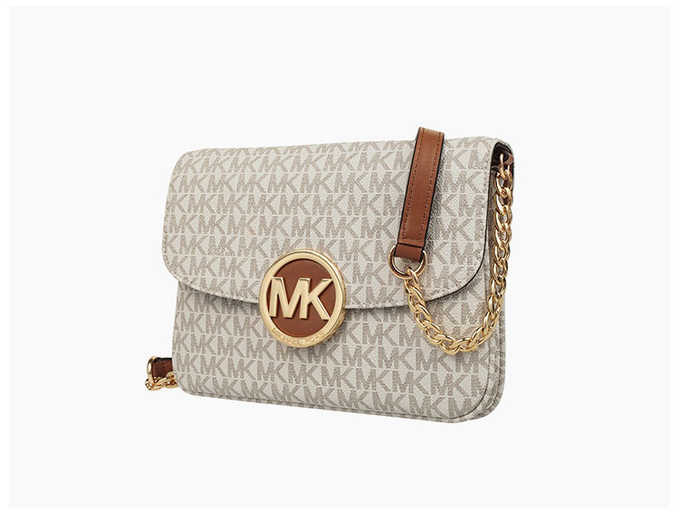 michael kors/迈克·科尔斯 mk fulton系列女士经典logo 印花翻盖pvc