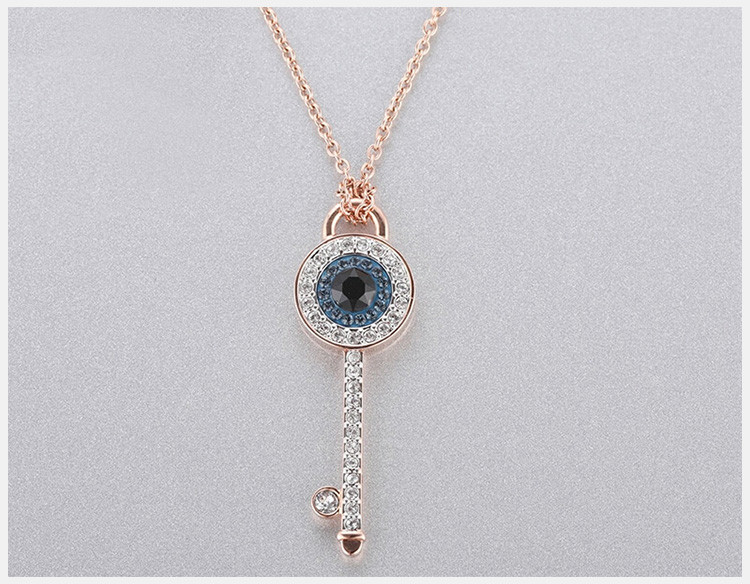 swarovski/施华洛世奇 女士duo恶魔之眼钥匙型项链 5437517