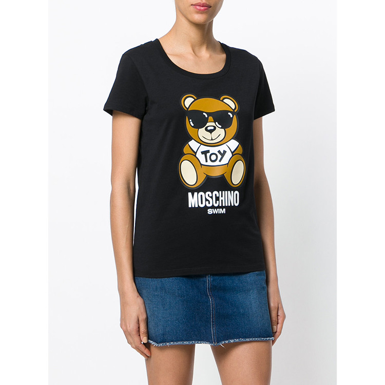 moschino/莫斯奇诺 2018新款女士墨镜小熊 短袖t恤 a1915 2104 555