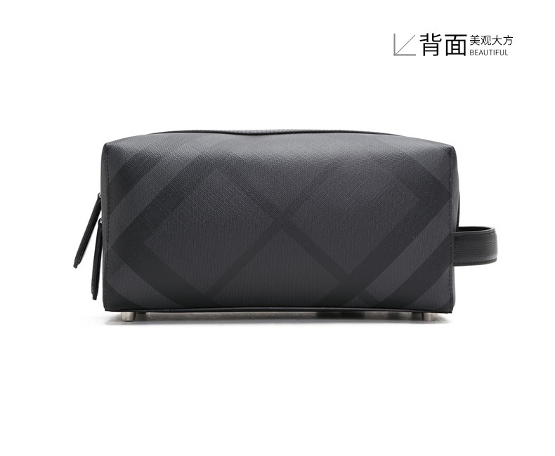 11可用券】burberry/博柏利washbag男士洗漱包london格纹4068330pvc