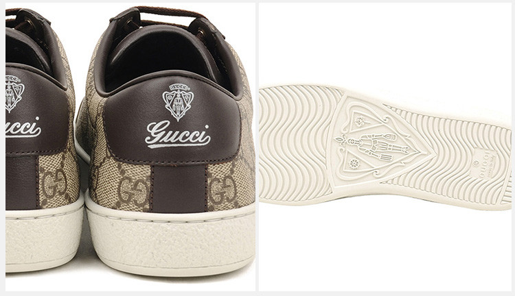 gucci/古驰 男士棕色pvc经典logo休闲运动鞋板鞋男鞋