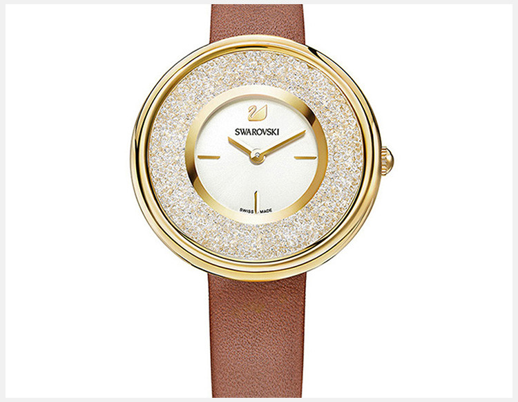 swarovski手表价格女士,施华洛世奇女表 【国内现货】swarovski/施华洛世奇 咖啡色crystalline pure 女士手表