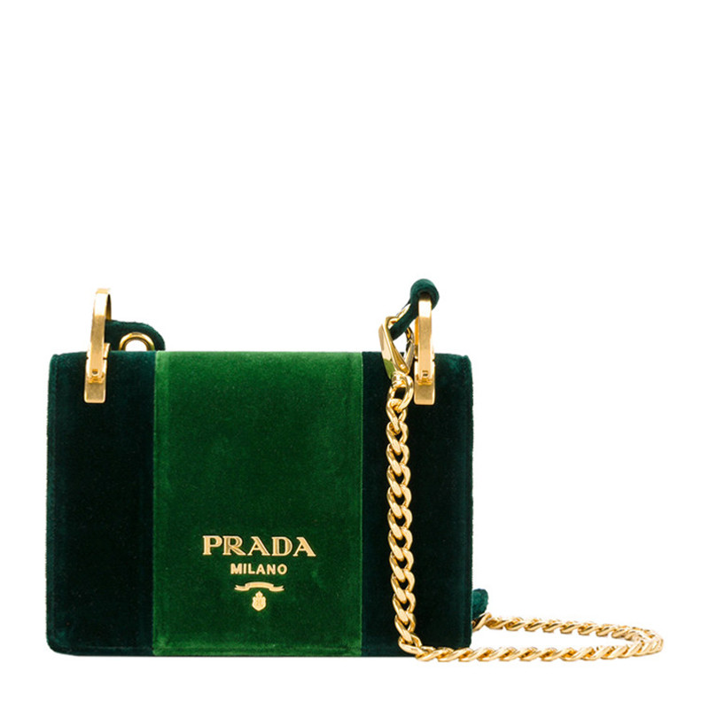 prada(普拉达) 女士牛皮丝绒单肩包 1bd075068f0vfkvc04-042#171124