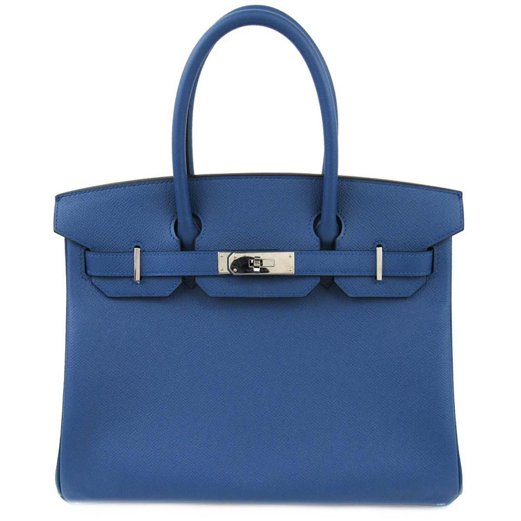 hermes/爱马仕 birkin30蓝色手提包【a级已使用】