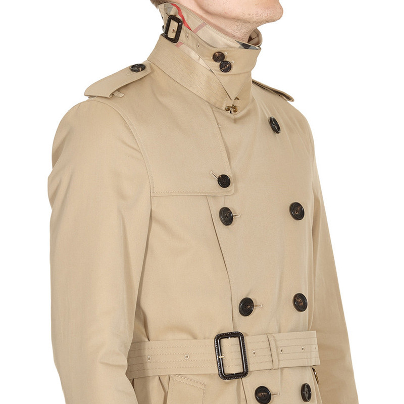 【19春夏新款】burberry/博柏利 男士中长款双排扣束腰trench系列风衣