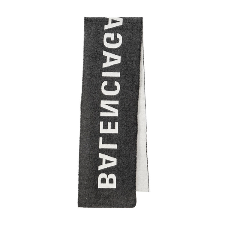 balenciaga/巴黎世家 logo男士羊毛logo印花围巾 512732420b0