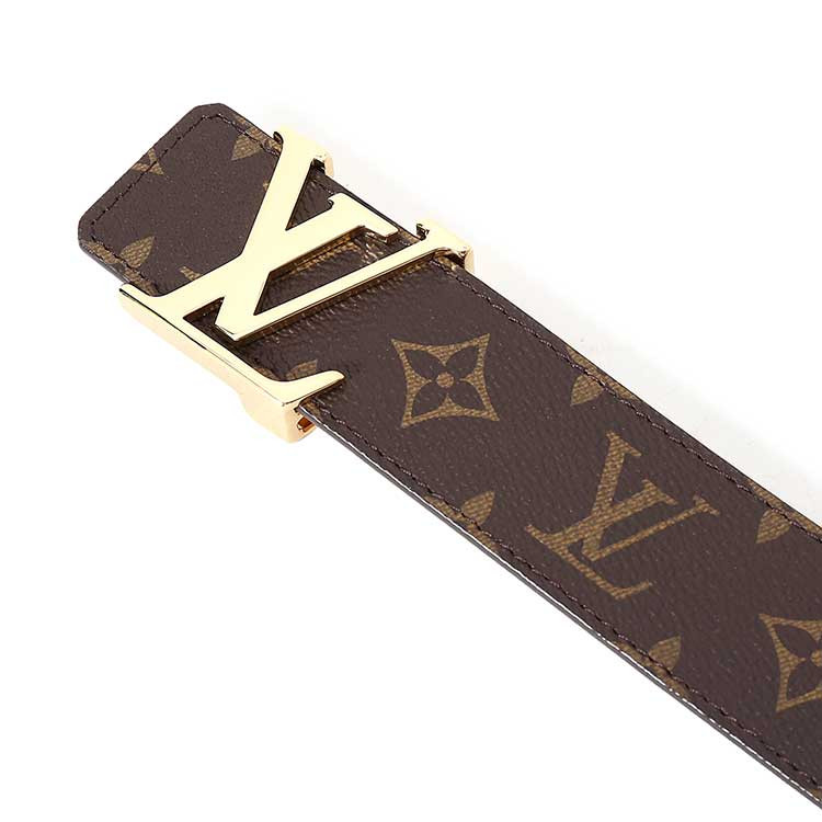 louis vuitton logo,celine logo louis vuitton(路易威登) #老花色金色logo腰带 90/36