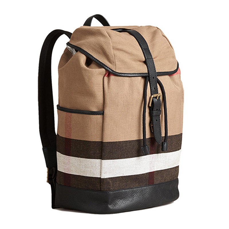 burberry/博柏利 格纹帆布男士双肩背包 backpacks 3955398