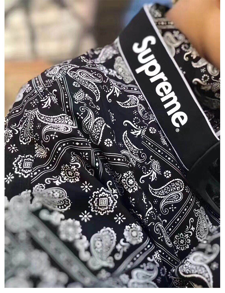supreme18ss bandana track pant 腰果花 裤子 校裤