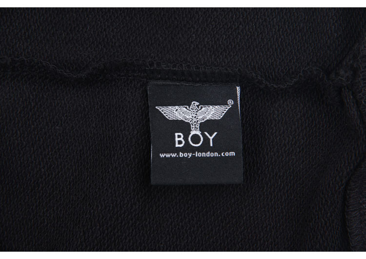 【包税】boy london/boy london伦敦男孩 男女同款圆领黑白色立体烫图