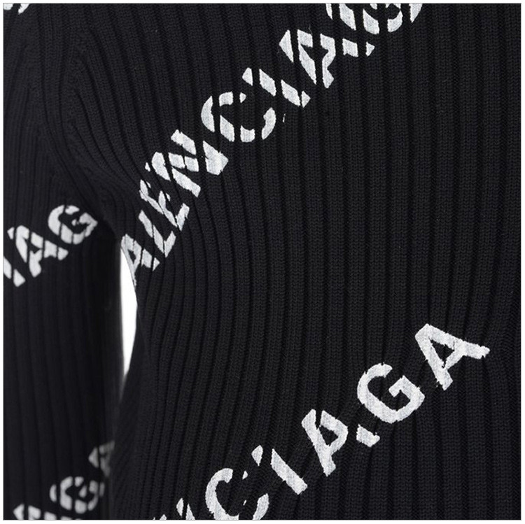 balenciaga 巴黎世家 女士logo标志针织毛衣针织衫