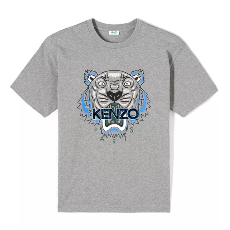 kenzo/高田贤三春夏男士棉质虎头印花短袖t恤衫f865ts0774yg99