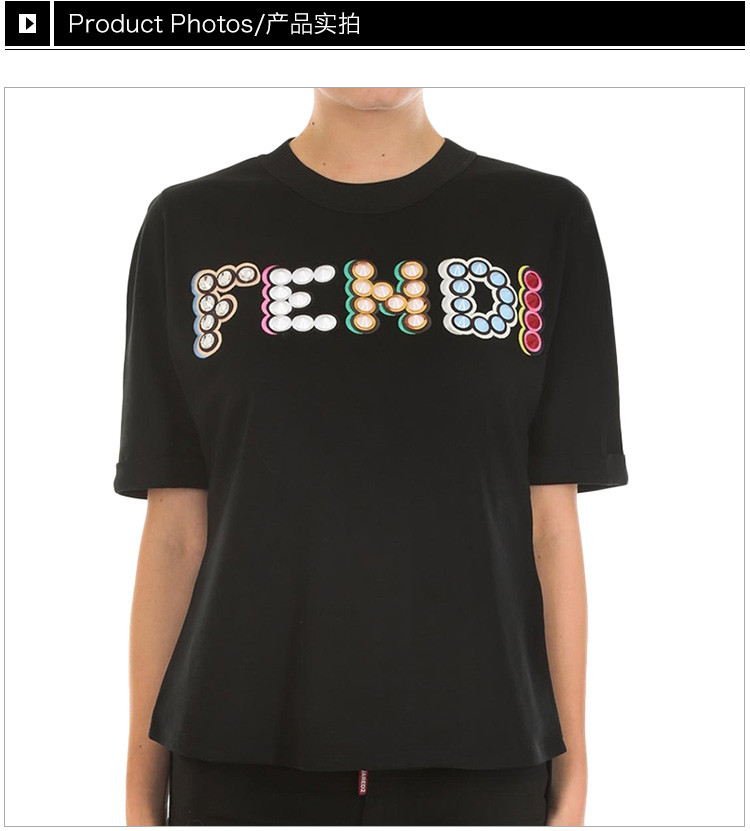 【fendi芬迪 女士短袖t恤】【包税】fendi/芬迪 【18.
