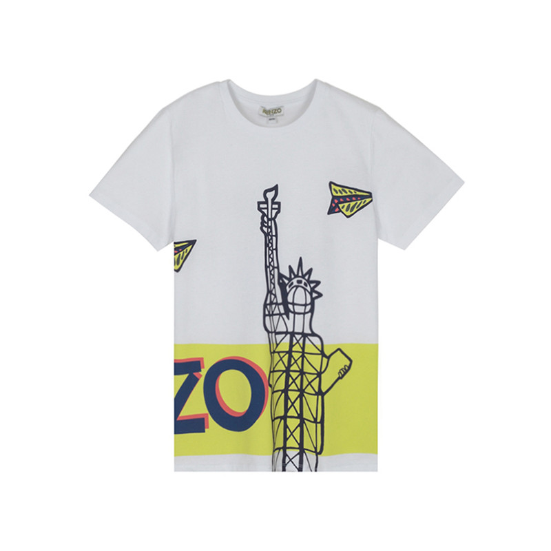 【童装】kenzo kids 自由女神像款短袖t恤 kl10718-01