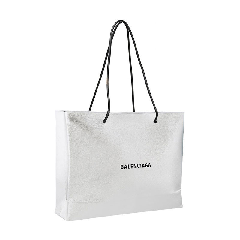 balenciaga 巴黎世家 新款字母logo黑白购物袋 手提单肩包