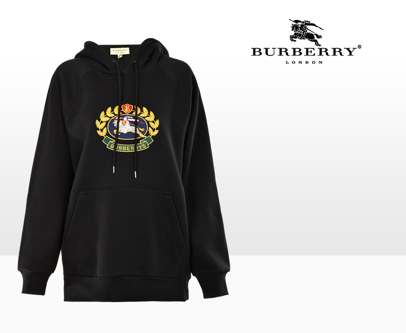 burberry/博柏利 吴亦凡同款典藏绣标宽松连帽男女款卫衣 8002933