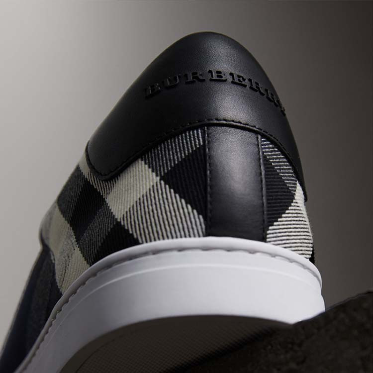 burberry/博柏利 巴宝莉 男款套染 house 格纹棉质休闲系带运动鞋
