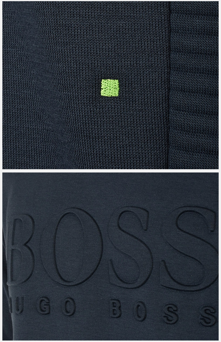 【包税】hugo boss/雨果波士 新款男士棉质深蓝色logo卫衣运动衫长袖