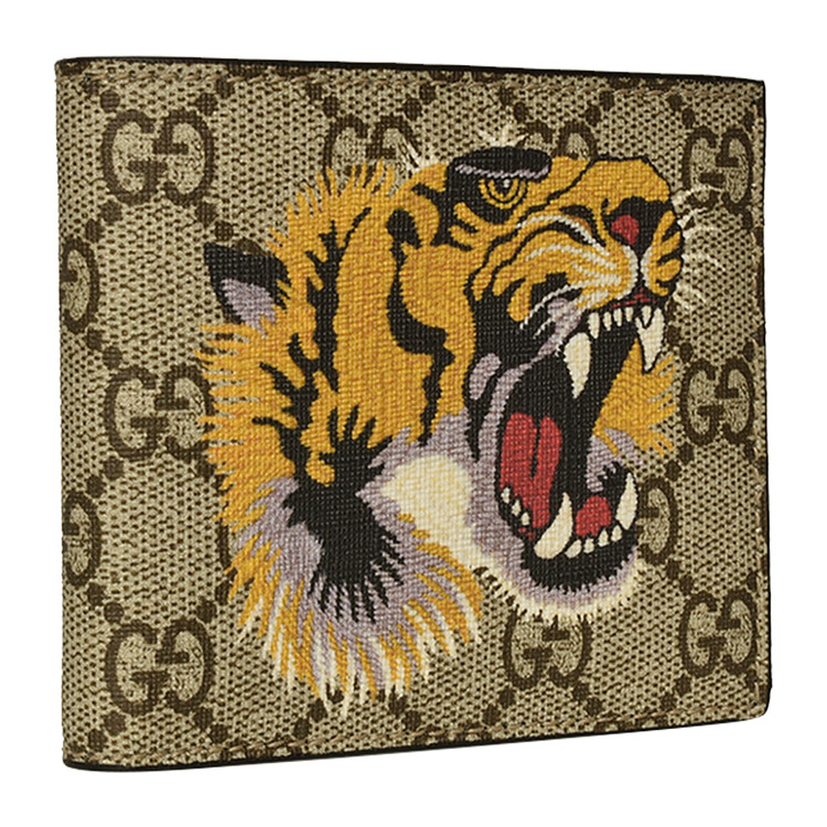 gucci/古驰 男式tiger系列 老虎图案 短款钱包 钱包 钱夹 4512685