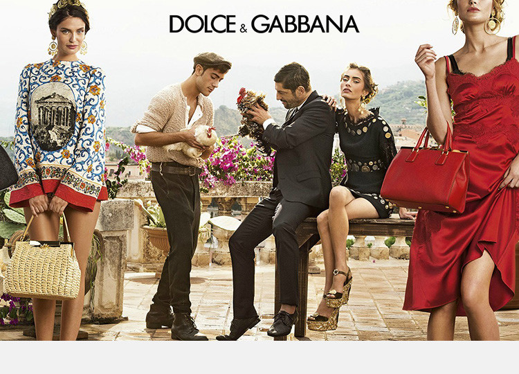 【包税】【18新品】dolce&gabbana/杜嘉班纳 男士黑色小牛皮金色dg