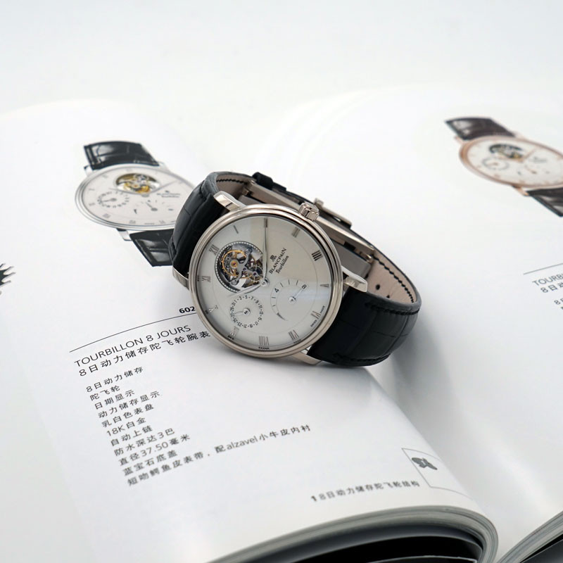 BLANCPAIN/宝珀  villeret系列 8日动力储存陀飞轮腕表 6025-1542-55B