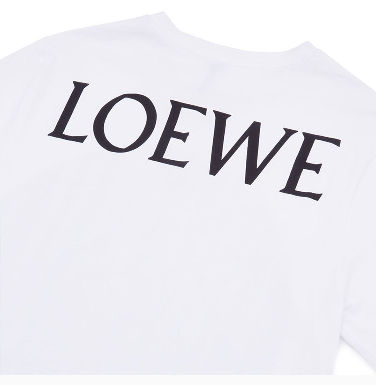 loewe 罗意威 19春夏 男士白色棉质图案圆领短袖半袖t恤