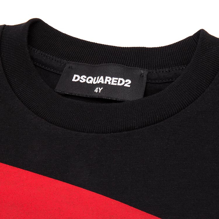 现货速发】dsquared2/d二次方 圆领 短袖 纯棉 黑色 白色字母logo印花