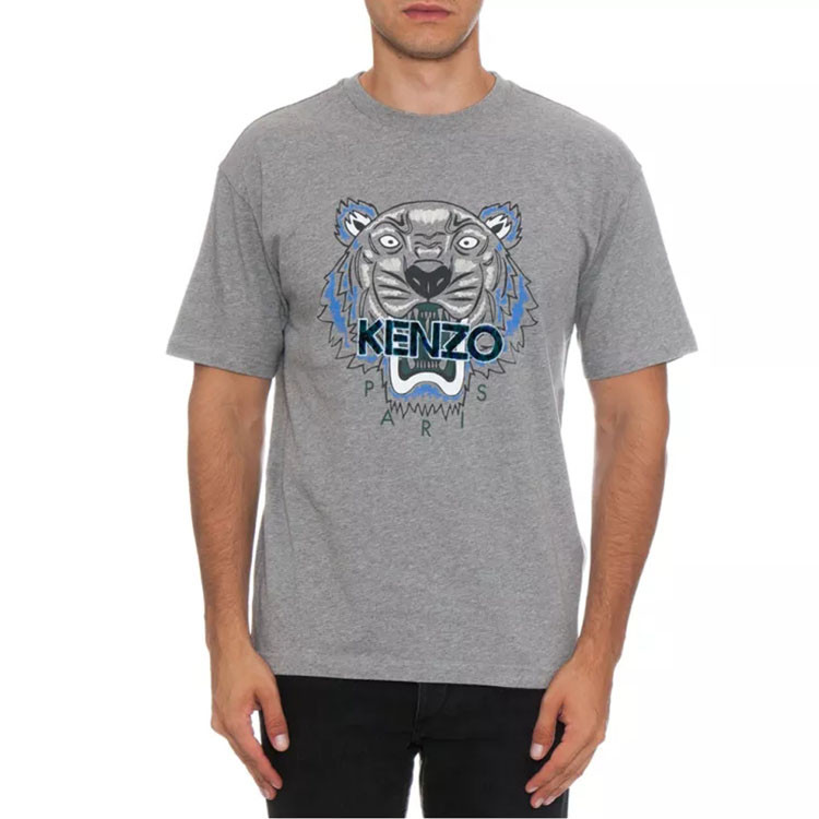 kenzo/高田贤三春夏男士棉质虎头印花短袖t恤衫f865ts0774yg99