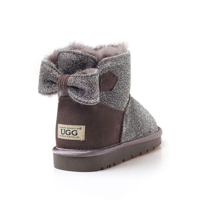 ozwear ugg 星空蝴蝶结mini 短筒雪地靴
