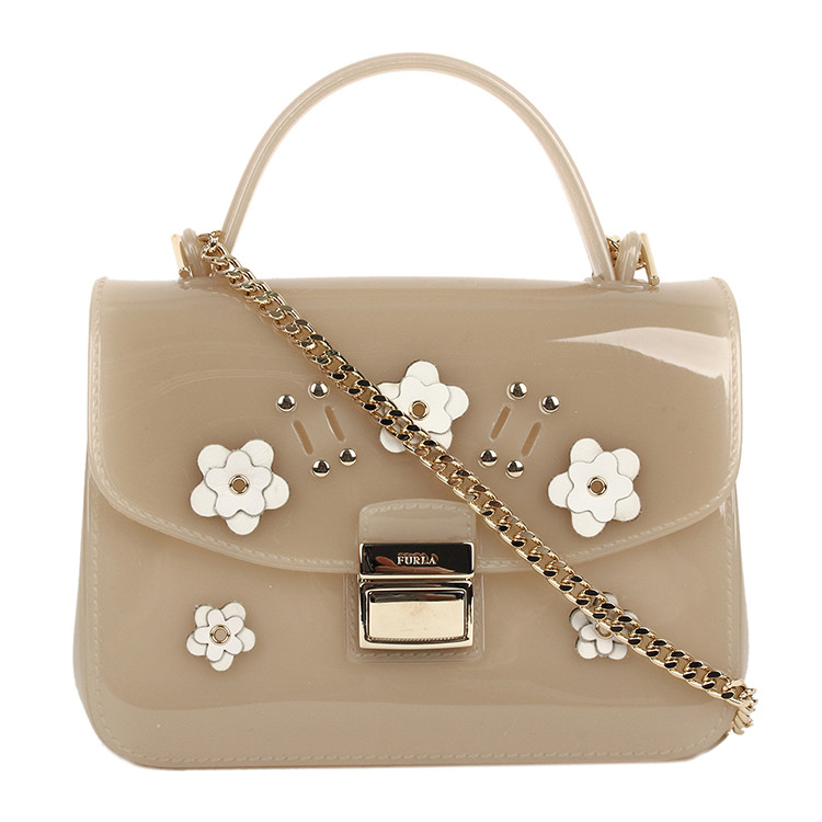 furla/芙拉 【17年新款】女士pvc 花瓣装饰 时尚果冻包 单肩包 链条包