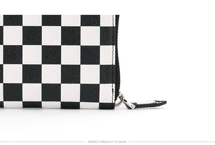 givenchy/纪梵希 女士小牛皮黑白格纹钱包 bk06040620 004-034