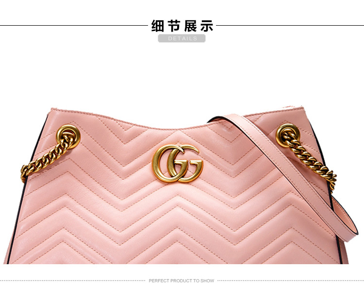 GUCCI\/古驰 女士粉红色小牛皮手提包 453569