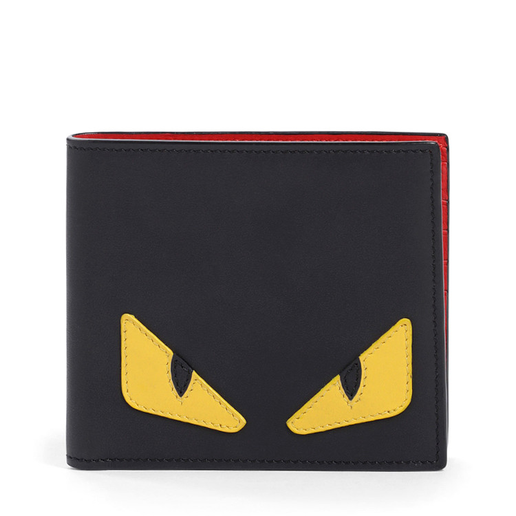 fendi/芬迪18秋冬新品芬迪牛皮小怪兽眼睛短款钱包7m0169o73f0u9t