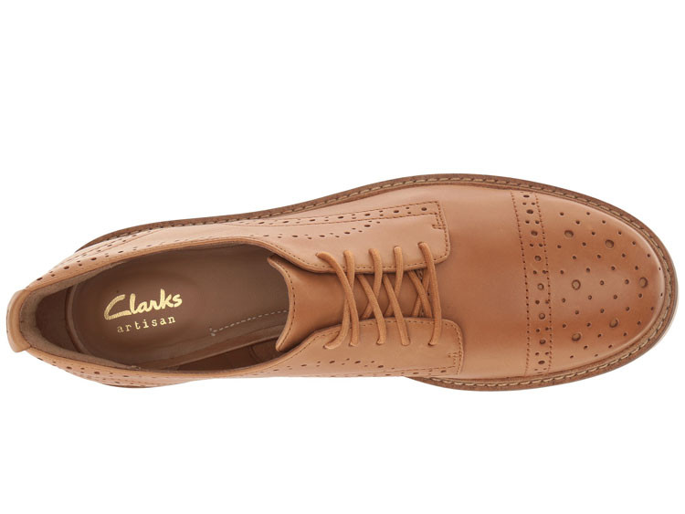 【包税】clarks/clarks其乐单鞋女 英伦时尚雕花镂空低帮休闲布洛克