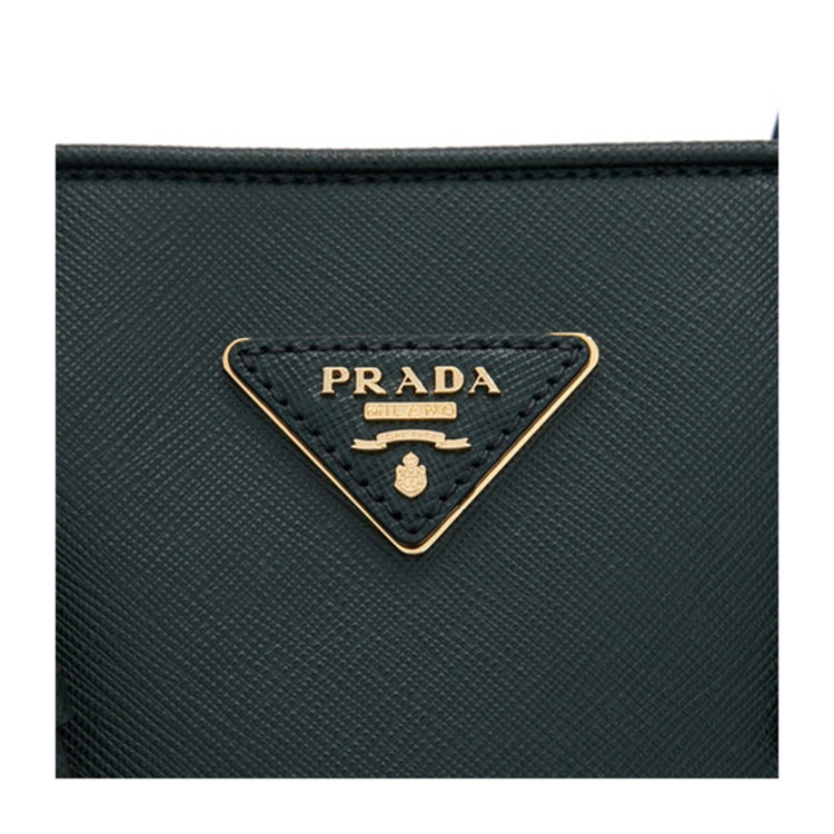 prada/普拉达 女士saffiano皮革logo 双手柄手提包 1ba567nzvf077u
