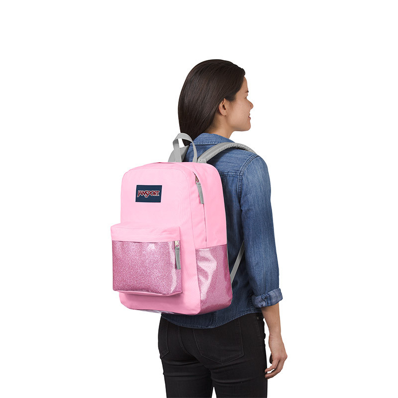 jansport 粉红个性背包 trs735f