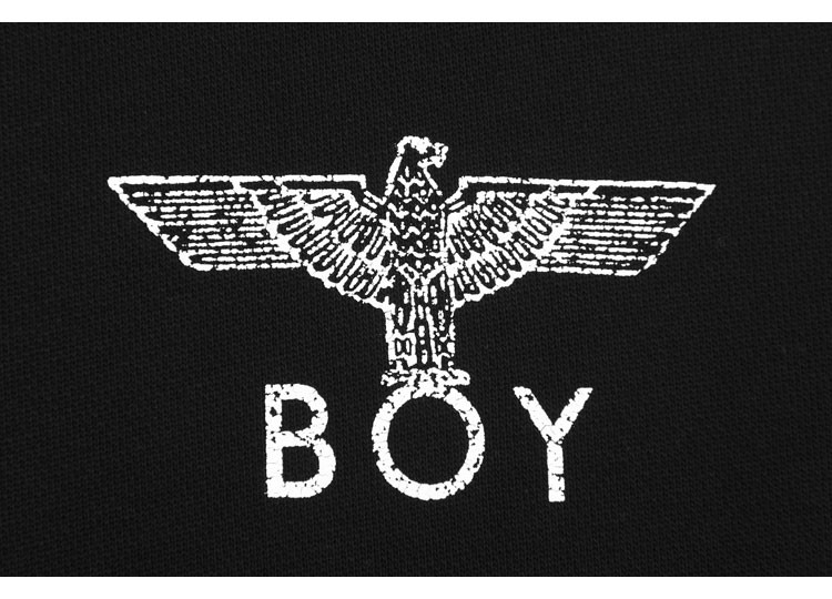 【18秋冬】boy london/boy london伦敦男孩 男女同款蝙蝠袖黑色背后大