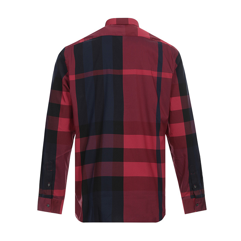 burberry官网衣服,burberry衣服 【18秋冬 服装】burberry/博柏利 男士拼色混纺格纹衬衫 4046485-025