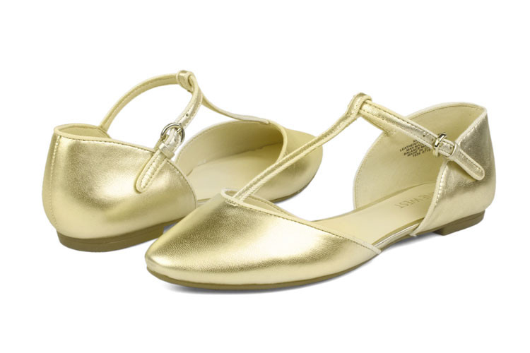 NINE WEST\/玖熙女鞋 平底搭扣女士凉鞋\/单鞋