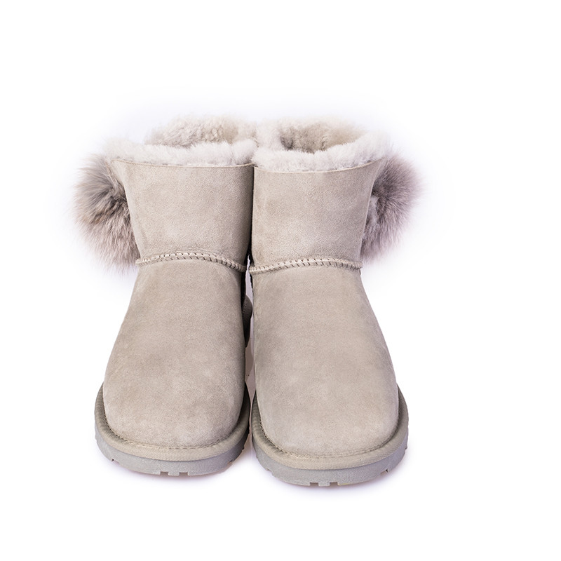 【澳洲直邮】everugg澳洲雪地靴品牌防水防污鞋面狐狸毛球雪地靴鞋子