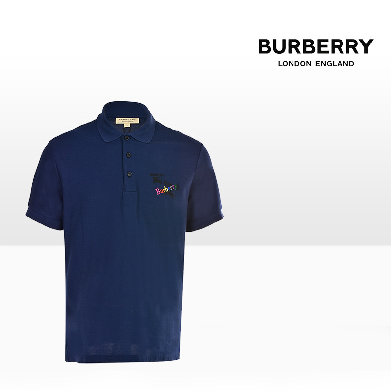 burberry/博柏利 2018秋冬新款马术logo刺绣男士短袖t恤polo衫